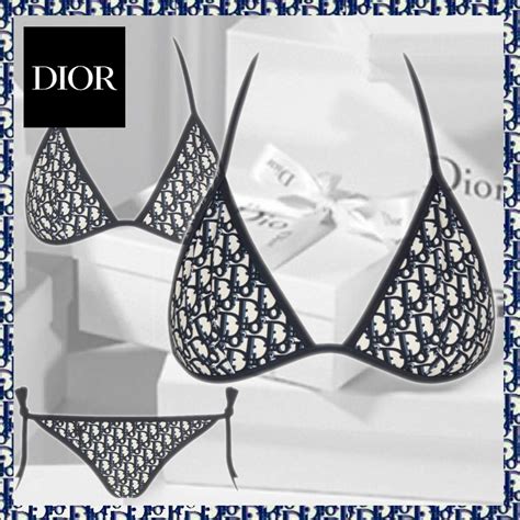 black dior swimsuit|Dior oblique bikini.